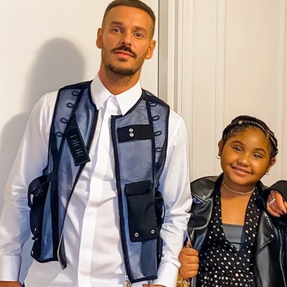 M. Pokora avec sa belle-fille Violet et sa compagne Christina Milian lors de la soirée des NRJ Music Awards, à Cannes, le 10 novembre 2019.