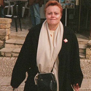 Muriel Robin - Tournage du film "Les couloirs du temps : Les Visiteurs 2" à Beynac. Le 20 mars 1997.