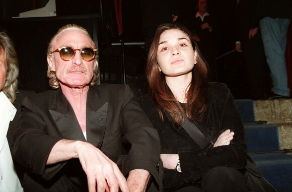 Christophe et sa fille Lucie lors de la soirée Les enfants de l'Olympia au Bash, le 11 avril 1997.