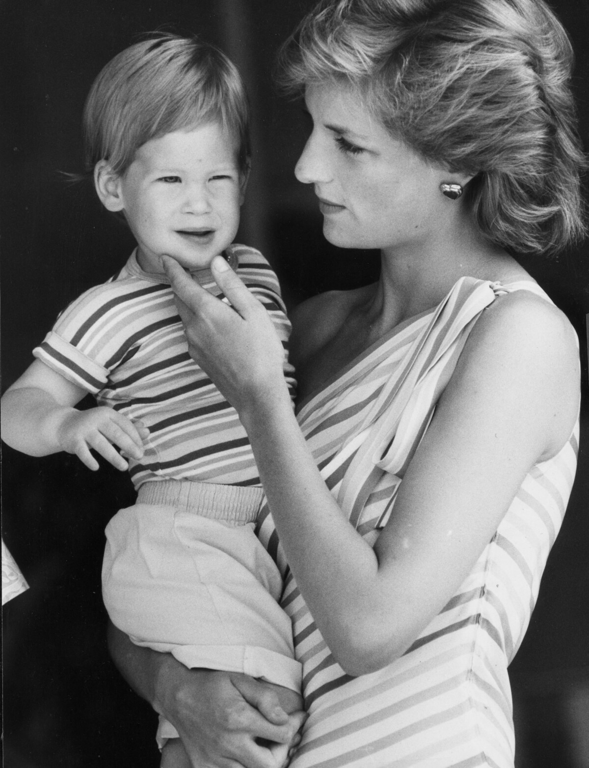 Photo Lady Diana Et Son Fils Le Prince Harry En Vacances à Majorque