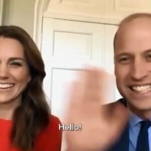 La duchesse Catherine de Cambridge et le prince William en appel visio le 8 mai 2020 pour commémorer les 75 ans de la Libération.