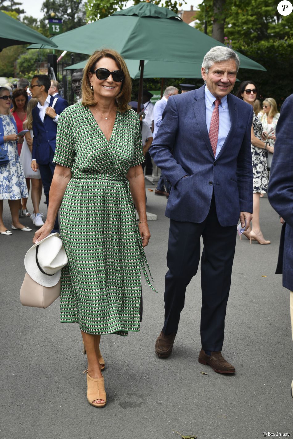 Carole et Michael Middleton assistent au tournoi de Wimbledon à Londres
