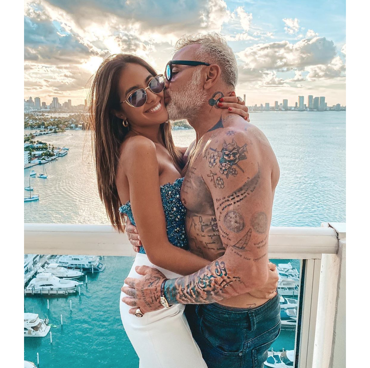 Photo Gianluca Vacchi Et Sa Compagne Sharon Fonseca Février 2020