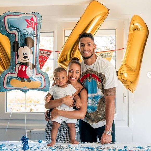 Tony Yoka et Estelle Mossely fêtent le premier anniversaire de leur fils Ali le 8 août 2018.