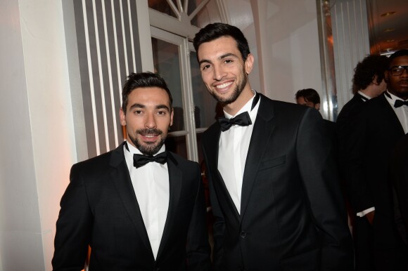 Exclusif - Ezequiel Lavezzi et Javier Pastore lors de la soirée de gala de la Fondation Paris Saint-Germain au Pavillon Gabriel à Paris le 27 janvier 2015