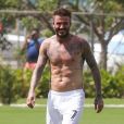 David Beckham - Le clan Beckham va jouer au football à Miami. L'équipe de D.Beckham , l'Inter Miami devait jouer son premier match ce week-end, mais tout est annulé à cause de l'épidémie de coronavirus Covid19 . Miami, le 14 mars 2020.