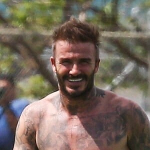 David Beckham - Le clan Beckham va jouer au football à Miami. L'équipe de D.Beckham , l'Inter Miami devait jouer son premier match ce week-end, mais tout est annulé à cause de l'épidémie de coronavirus Covid19 . Miami, le 14 mars 2020.