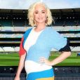 Katy Perry, enceinte à Melbourne, en Australie. Mars 2020.