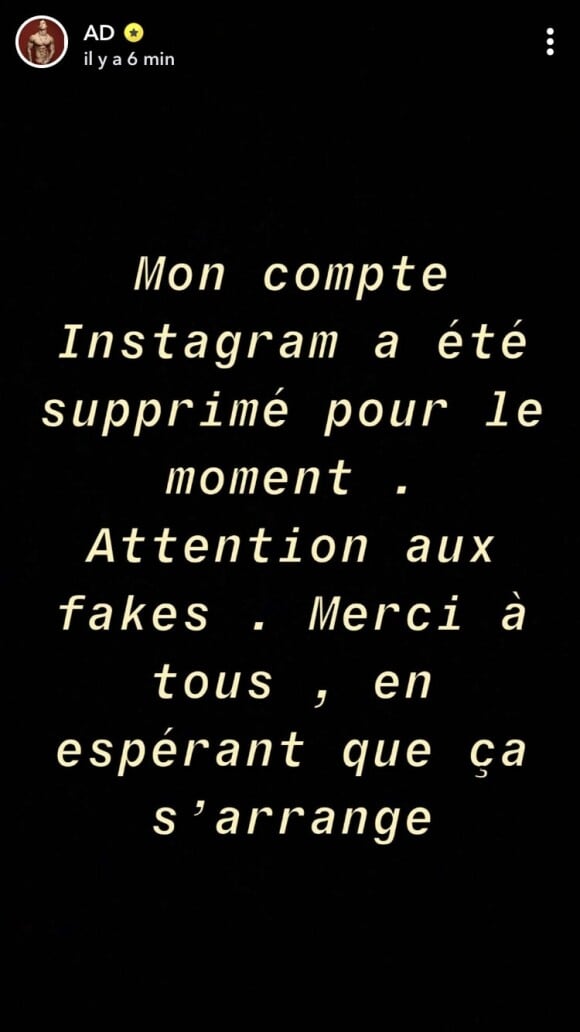 Le compte Instagram d'Adrien Laurent a été supprimé (Mai 2020).