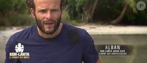 Alban dans "Koh-Lanta : Le combat des héros" (TF1), épisode diffusé vendredi 4 mai 2018.