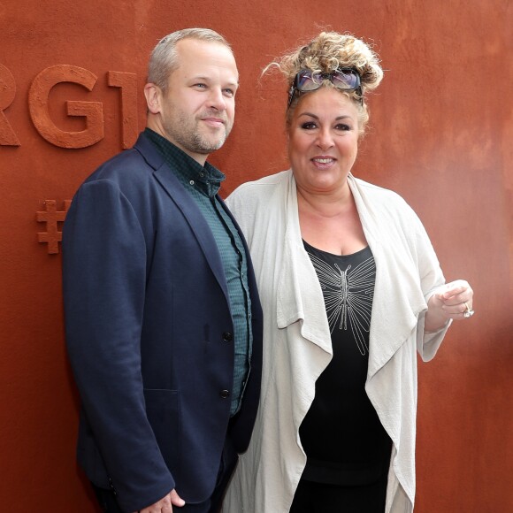 Marianne James et son compagnon - Jour 10 - Les célébrités au village des Internationaux de Tennis de Roland Garros à Paris. Le 6 juin 2017 © Moreau-Jacovides / Bestimage