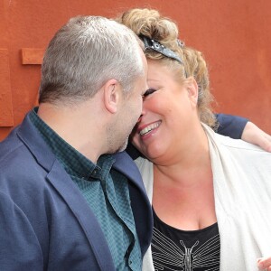 Marianne James et son compagnon Bertrand - Jour 10 - Les célébrités au village des Internationaux de Tennis de Roland Garros à Paris. Le 6 juin 2017 © Moreau-Jacovides / Bestimage