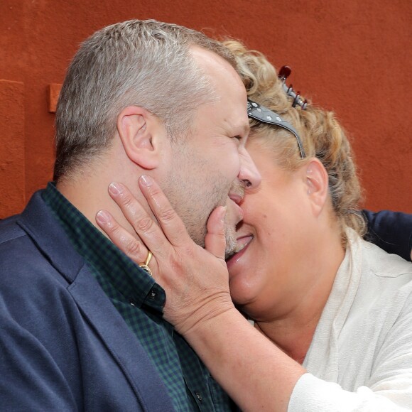 Marianne James et son compagnon Bertrand - Jour 10 - Les célébrités au village des Internationaux de Tennis de Roland Garros à Paris. Le 6 juin 2017 © Moreau-Jacovides / Bestimage