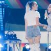 Miley Cyrus et sa soeur Noah en concert au "iHeart Summer 17" à Miami. le 10 juin 2017