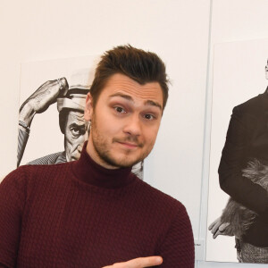 Jeff Panacloc - Vernissage de l'exposition "Quand le masque tombe" de Stéphane de Bourgies sur le toit de la Grande Arche à Paris, le 12 mars 2019. © Coadic Guirec/Bestimage