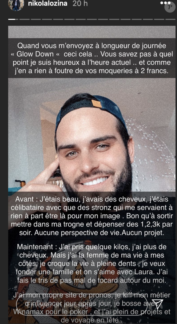 Nikola Lozina (Les Marseillais) s'explique sur sa prise de poids sur Instagram - 19 mai 2020