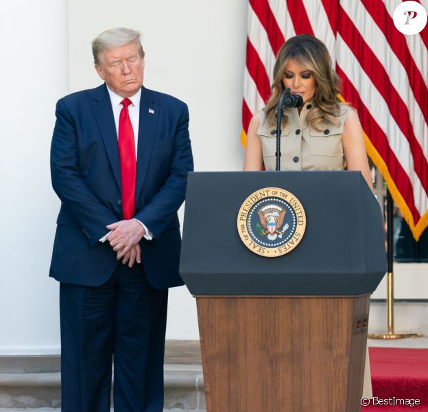 Melania Trump à la Maison Blanche. Washington, D.C., le 7 mai 2020.