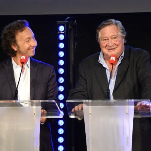 Stéphane Bern et Jacques Pradel - Conférence de presse de rentrée du groupe RTL à Paris le 7 septembre 2016. © Coadic Guirec / Bestimage