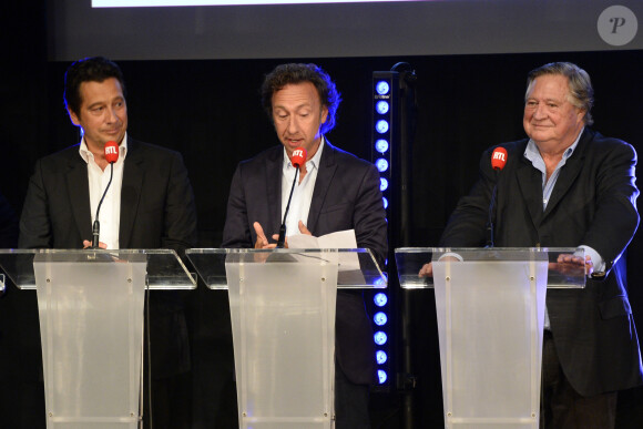 Laurent Gerra, Stéphane Bern et Jacques Pradel - Conférence de presse de rentrée du groupe RTL à Paris le 7 septembre 2016. © Coadic Guirec / Bestimage
