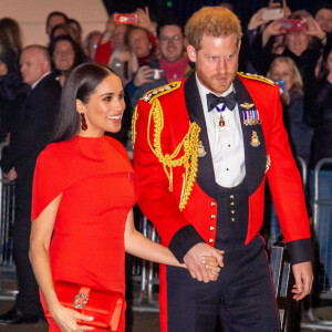 Le prince Harry, duc de Sussex, et Meghan Markle, duchesse de Sussex assistent au festival de musique de Mountbatten au Royal Albert Hall de Londres, Royaume Uni, le 7 mars 2020.