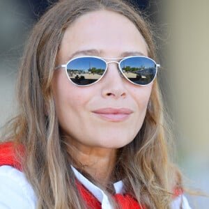 Exclusif - Mary-Kate Olsen dans la tente VIP lors du Longines Paris Eiffel Jumping au Champs de Mars à Paris le 5 juillet 2019. © Pierre Perusseau / Bestimage