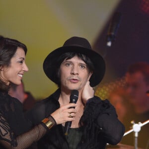 Virginie Guilhaume et Nicola Sirkis, Indochine - 29ème édition des Victoires de la Musique à Paris. Le 14 février 2014