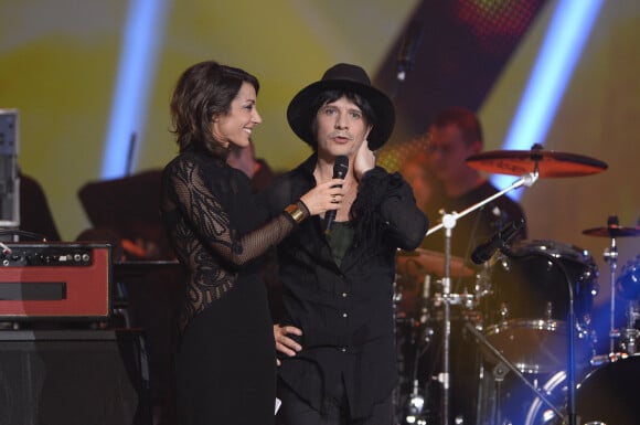 Virginie Guilhaume et Nicola Sirkis, Indochine - 29ème édition des Victoires de la Musique à Paris. Le 14 février 2014