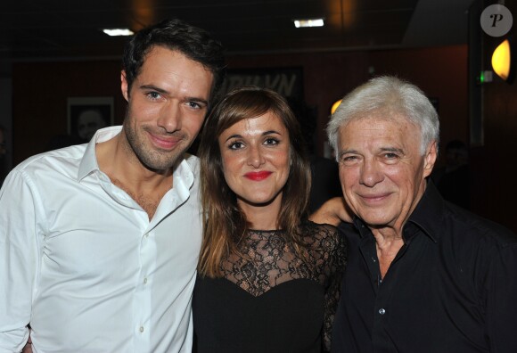 Exclusif - Nicolas, sa soeur Victoria et leur père Guy Bedos - Aftershow du spectacle de Guy Bedos "La der des der" à l'Olympia à Paris. Le 23 décembre 2013.