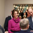Le prince William, duc de Cambridge, et Kate Middleton, duchesse de Cambridge, reçus par le vice-Premier ministre de l'Irlande S. Coveney lors de leur visite officielle à Dublin, le 4 mars 2020.