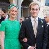 Princesse Maria Laura de Belgique et le Prince Joachim de Belgique - Mariage du Prince Amedeo de Belgique et de Elisabetta Maria Rosboch von Wolkenstein, à la basilique de Santa Maria à Trastevere, Rome, Italie le 5 juillet 2014.