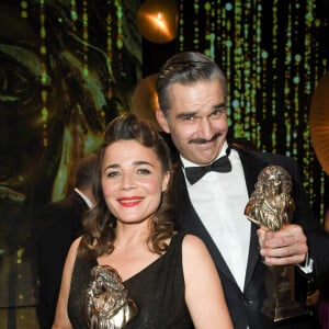 Blanche Gardin et François Vincentelli lors de la 31ème cérémonie des Molières 2019 aux Folies Bergère à Paris, France, le 13 mai 2019. © Coadic Guirec/Bestimage