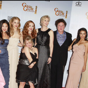 Les acteurs de Glee lors de la 68e édition des Golden Globes à Los Angeles, en 2011