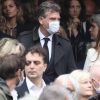 Arnaud Montebourg - Sorties - Hommage à Guy Bedos en l'église de Saint-Germain-des-Prés à Paris le 4 juin 2020.
