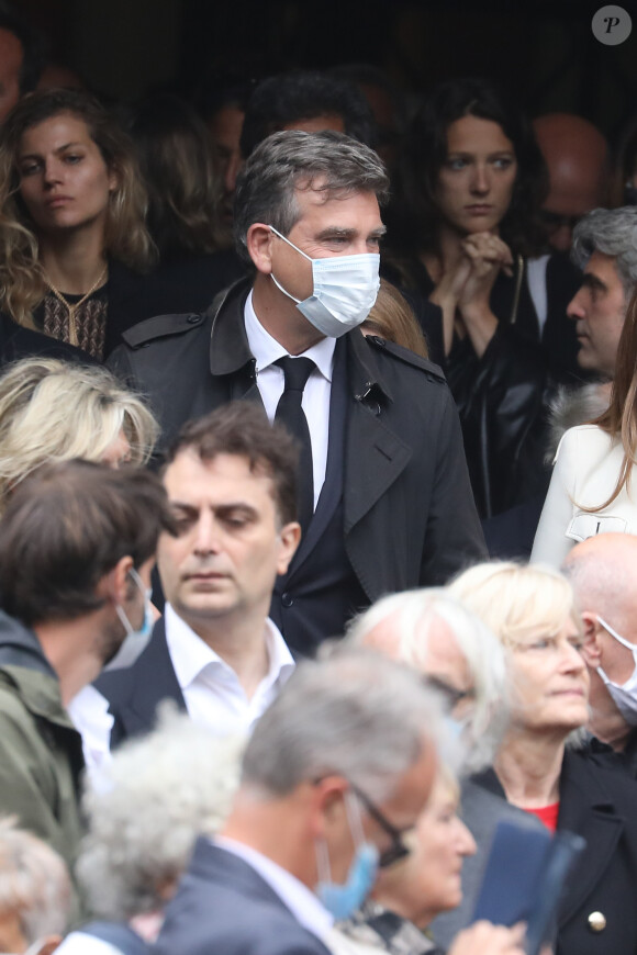 Arnaud Montebourg - Sorties - Hommage à Guy Bedos en l'église de Saint-Germain-des-Prés à Paris le 4 juin 2020.