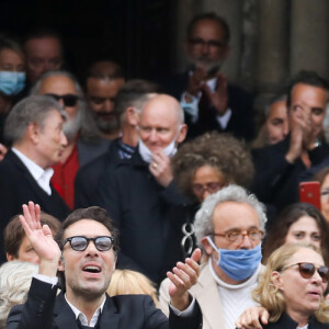 Muriel Robin - Hommage à Guy Bedos en l'église de Saint-Germain-des-Prés à Paris le 4 juin 2020.