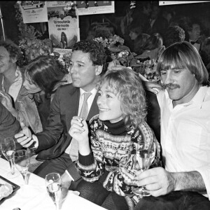 Pierre Richard, Charlotte Gainsbourg, Jane Birkin, Claude Zidi, Annie Girardot et Gérard Depardieu en 1981.