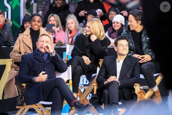 Daniel Craig, Rami Malek, Lashana Lynch, Léa Seydoux - Les acteurs du nouveau James Bond 'No Time To Die' dans les studios de l'émission 'Good Morning America' à New York, le 4 décembre 2019.