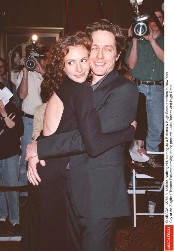 Julia Roberts et Hugh Grant à l'avant-première du film Coup de foudre à Notting Hill. New York, le 13 mai 1999.