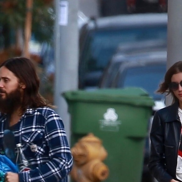 Exclusif - Jared Leto et sa supposée petite amie Valery Kaufman se rend à la salle de sport à Los Angeles, le 22 février 2018