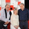 Exclusif - Chantal Ladesou entourée par son mari Michel Ansault et Michel Drucker - Enregistrement de l'émission ' Vivement Dimanche ' au studio Gabriel le 18 mai 2020 . Diffusion le 14/06/2020 sur France 2 . © Guillaume Gaffiot / Bestimage