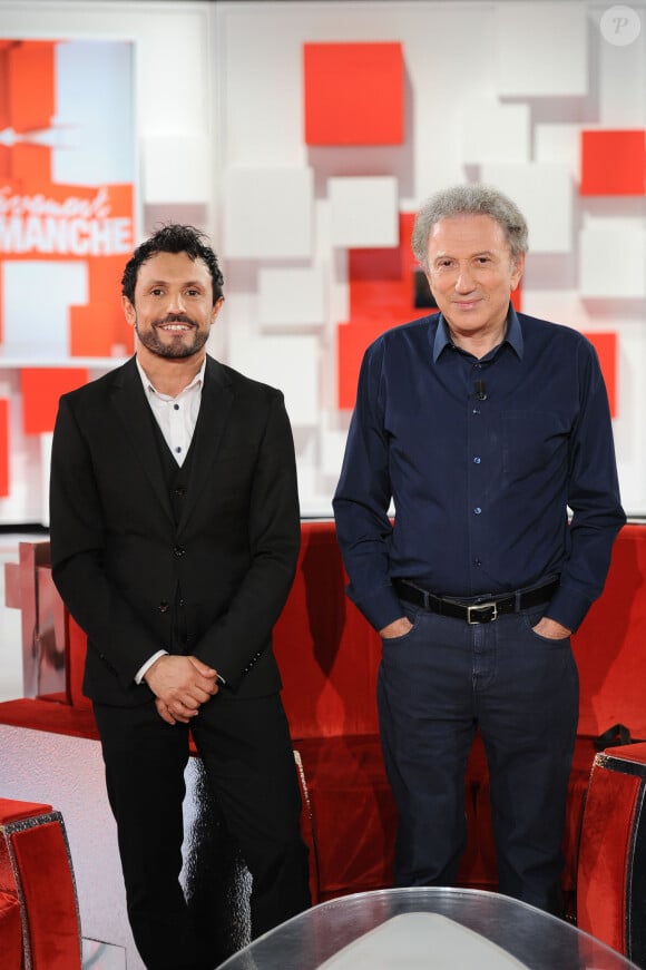 Exclusif - Willy Rovelli et Michel Drucker - Enregistrement de l'émission ' Vivement Dimanche Prochain ' au studio Gabriel le 18 mai 2020 . Diffusion le 14/06/2020 sur France 2 . © Guillaume Gaffiot / Bestimage