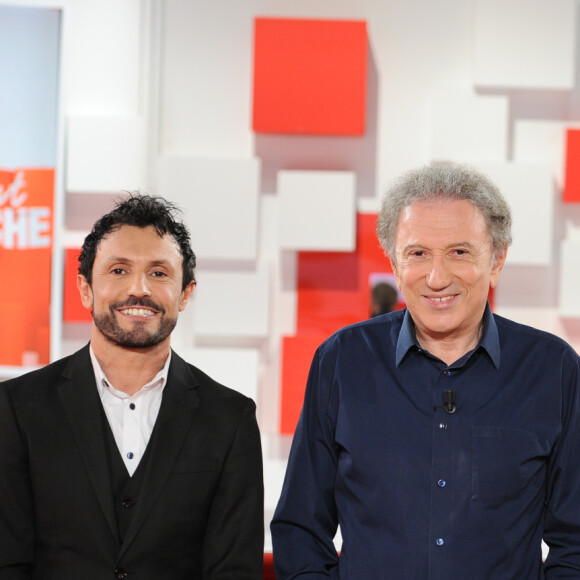 Exclusif - Willy Rovelli, Michel Drucker et Emmanuel Chaunu - Enregistrement de l'émission ' Vivement Dimanche Prochain ' au studio Gabriel le 18 mai 2020 . Diffusion le 14/06/2020 sur France 2 . © Guillaume Gaffiot / Bestimage