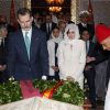 Le roi Felipe VI d'Espagne et la reine Letizia visitent le Mausolée Mohammed-V à Rabat au Maroc le 14 février 2019.  King Felipe and Queen Letizia visit the mausoleum of Mohammed V and Hassan in Rabat, Morocco, 14 February 2019.14/02/2019 - Rabat
