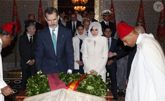 Le roi Felipe VI d'Espagne et la reine Letizia visitent le Mausolée Mohammed-V à Rabat au Maroc le 14 février 2019.  King Felipe and Queen Letizia visit the mausoleum of Mohammed V and Hassan in Rabat, Morocco, 14 February 2019.14/02/2019 - Rabat