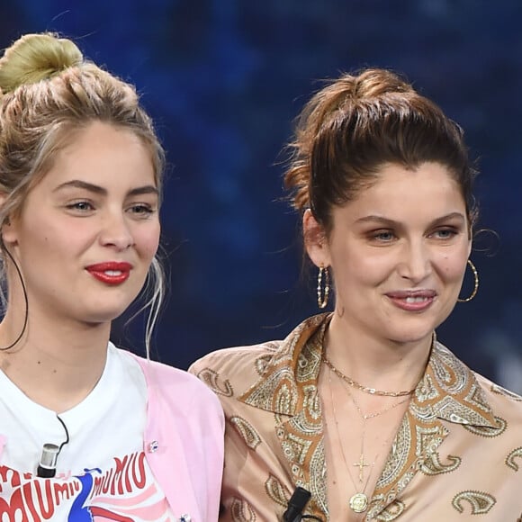 Marie-Ange Casta et sa soeur Laetitia Casta - Emission "Che Tempo Che Fa" à Milan en Italie le 7 avril 2019.  Episode Of The Tv Show -Che Tempo Che Fa- Milan- Italy 07 April 201907/04/2019 - 