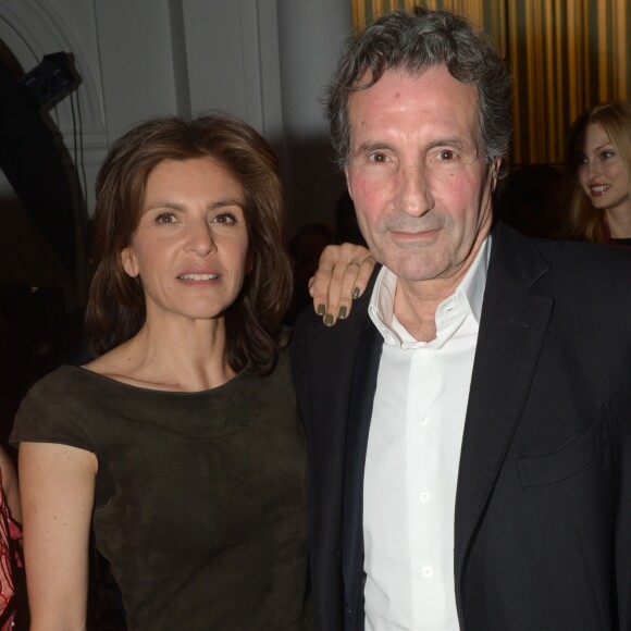 Jean-Jacques Bourdin et sa femme Anne Nivat - Soirée Néo Burlesque à l'hôtel Vernet à Paris le 20 mars 2014.