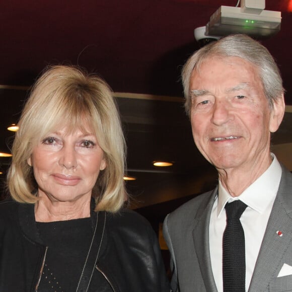 Exclusif - Philippe Gildas avec sa femme Maryse et Jean-Claude Narcy - Générale de la pièce "Douce Amère" au théâtre des Bouffes-Parisiens à Paris le 26 mars 2018. © Coadic Guirec/Bestimage