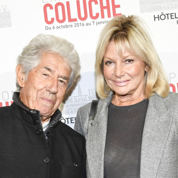 Philippe Gildas et sa femme Maryse - Vernissage presse de l'exposition "Coluche" à l'Hôtel de Ville de Paris le 5 octobre 2016. © Pierre Perusseau/Bestimage 05/10/2016 - Paris