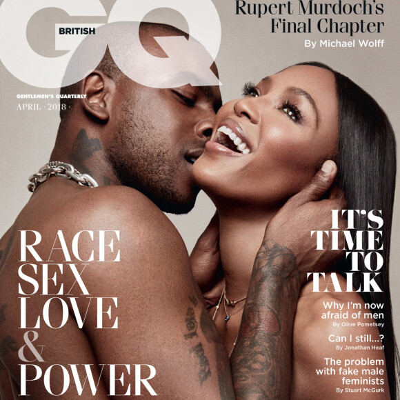 Skepta et Naomi Campbell en couverture de l'édition britannique de GQ. Avril 2018.