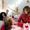 Melania Trump passe la journée de Saint Valentin dans un hopital pour enfants le 14 février 2020.